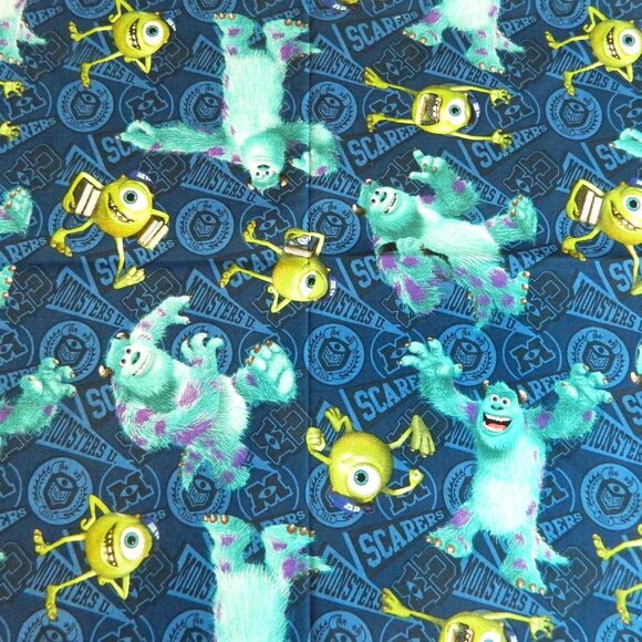 1/4 yard Fabric Disney Monsters Inc University - Picture 1 of 3